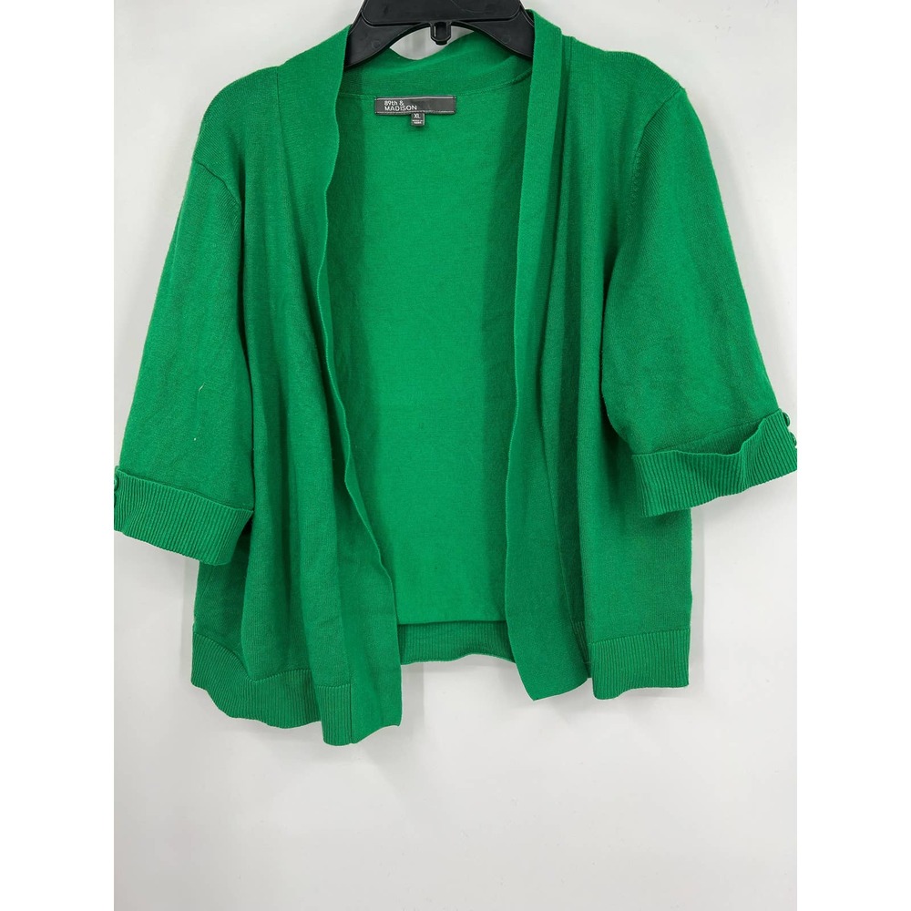 89th‎ & Madison Green Cardigan 3/4 Sleeve Women's Size XL